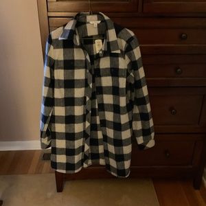 L.L. Bean Signature Chamois plaid button down tunic. Size M. NWTs